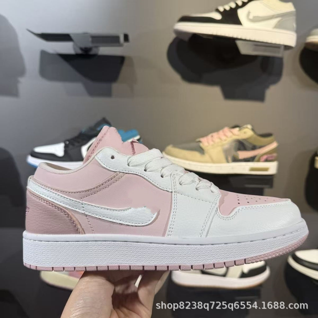 Putian Pure Original High-Quality Spring/Summer New Qiao 1 White Pink Men's and Women's Shoes Campus Trendy Fashionable Casual Board Shoes