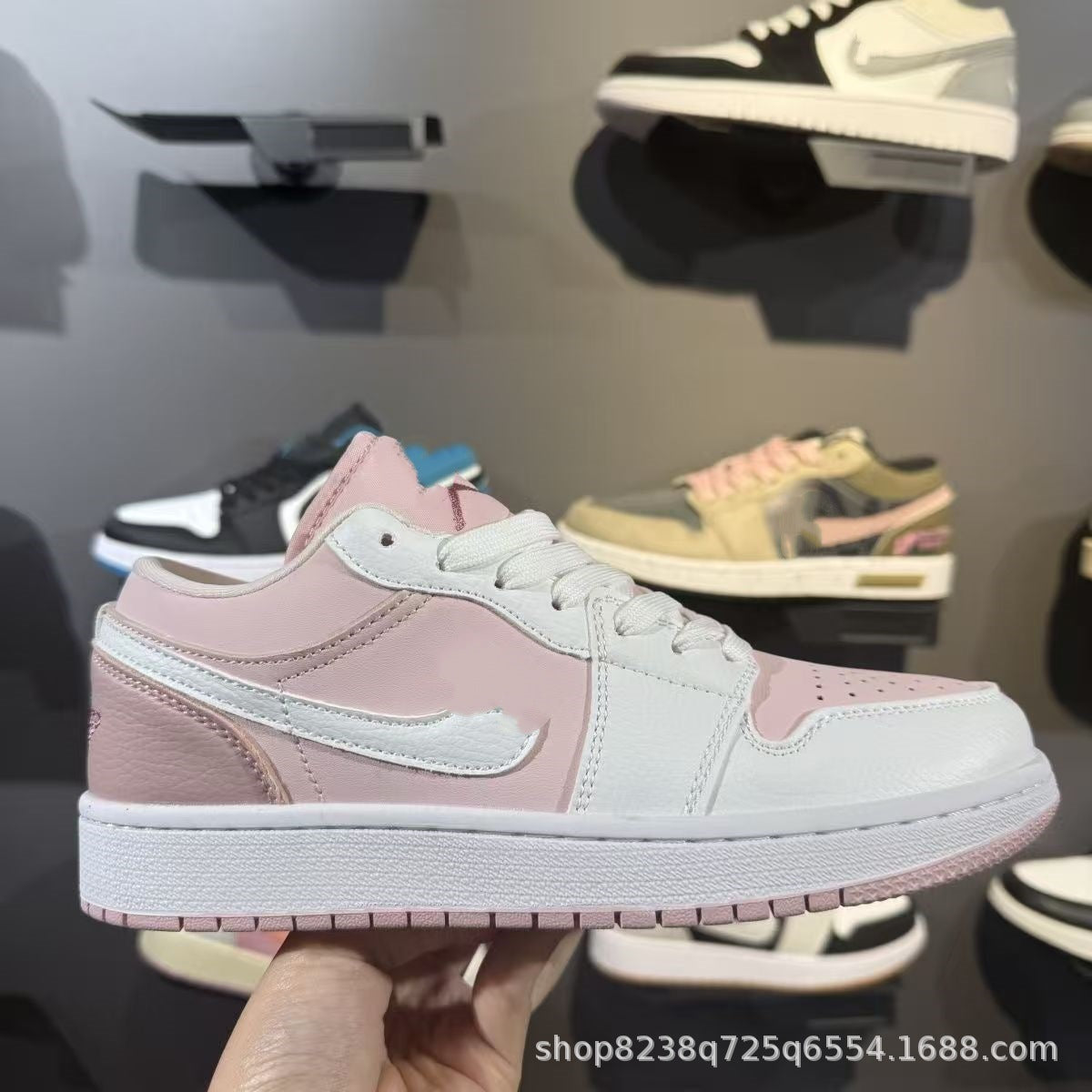 Putian Pure Original High-Quality Spring/Summer New Qiao 1 White Pink Men's and Women's Shoes Campus Trendy Fashionable Casual Board Shoes