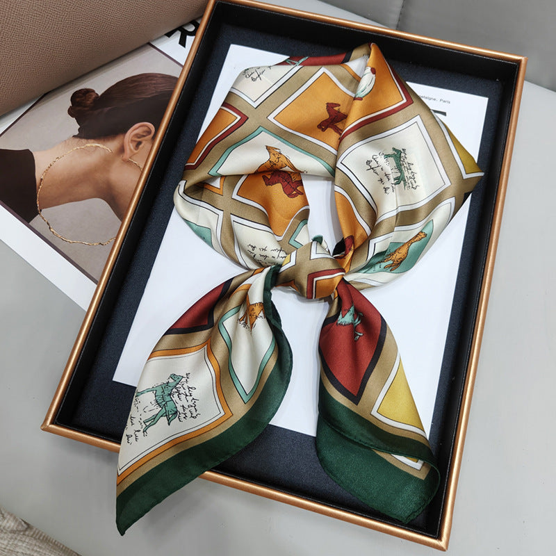 Silky Satin Printed Scarf