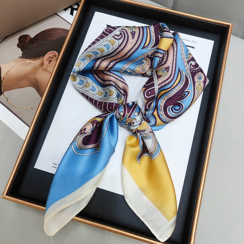 Silky Satin Printed Scarf
