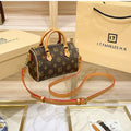 Physical item with label: L pillow bag chip new Speedy genuine leather V Boston fashion crossbody hand-held printed bag