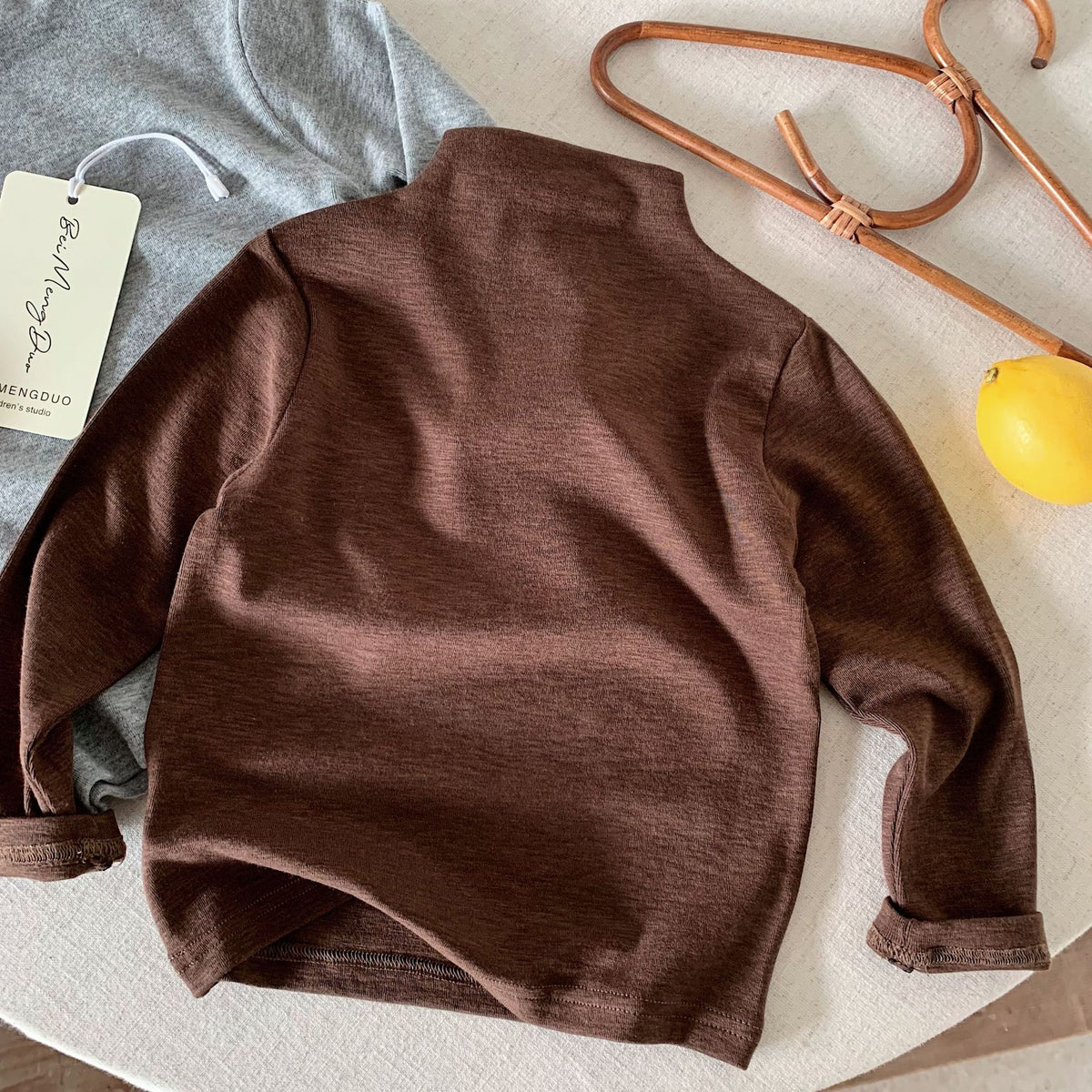 2026 Autumn New Korean-style Children's Multi-Color Off-Shoulder Base Shirt Stretch Skin-Friendly Solid Color Top for Boys and Girls