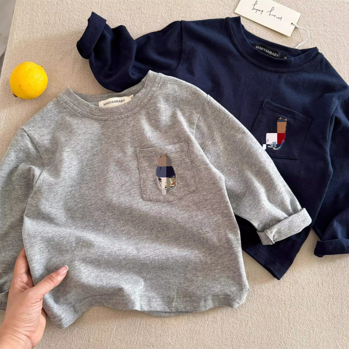Children's long-sleeve T-shirt 2026 autumn boys' Japanese bear base shirt, baby kids' striped inner layered kids' T-shirt