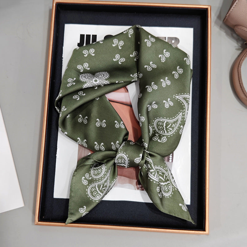 Silky Satin Printed Scarf