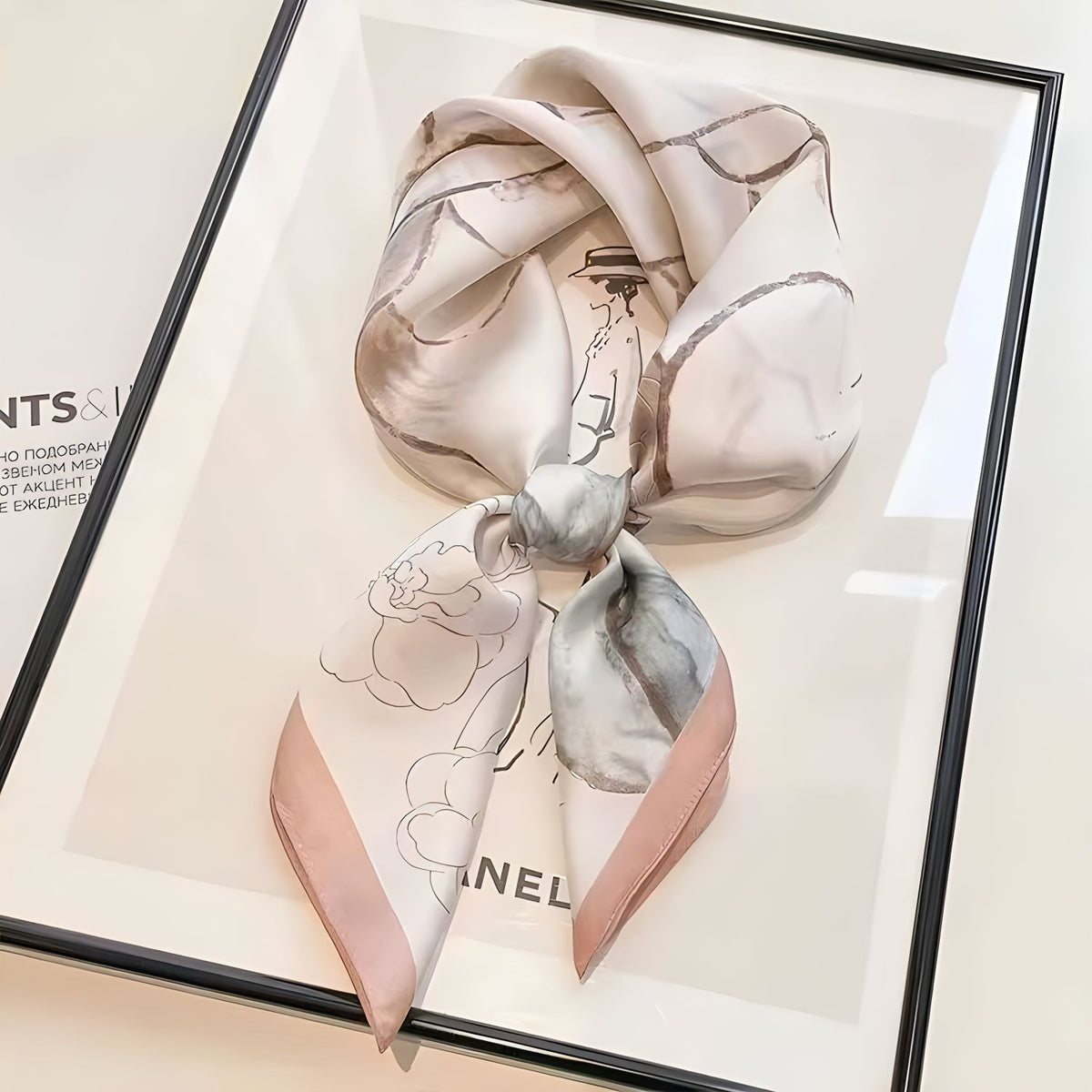 70 Printed Small Scarf, Summer Imitation Silk Satin Cotton Scarf for Women, Professional Shirt Decorative Neck Scarf, Versatile Scarf Wholesale
