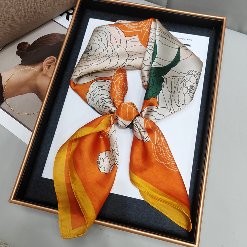 Silky Satin Printed Scarf