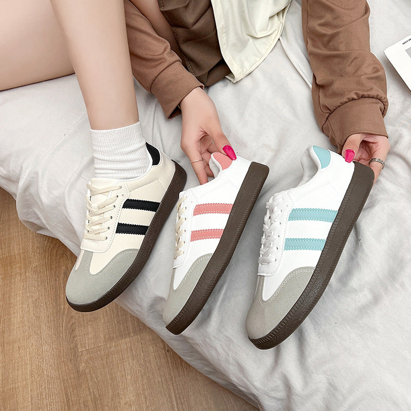 Women's spring flats, high-end versatile soft-soled casual women's moral training shoes, comfortable and comfortable for feet, Argan shoes for women, new autumn arrival