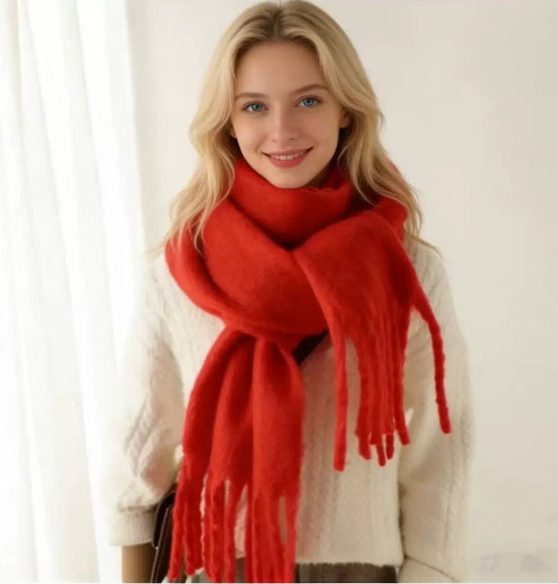 Mohair Solid Color Scarf