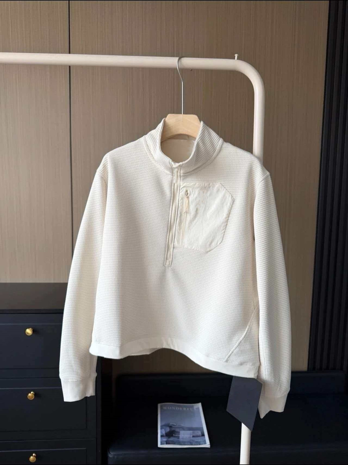 Autumn women's half-zipper sweatshirt, outdoor commuting sports, simple casual slim-fit long-sleeve top