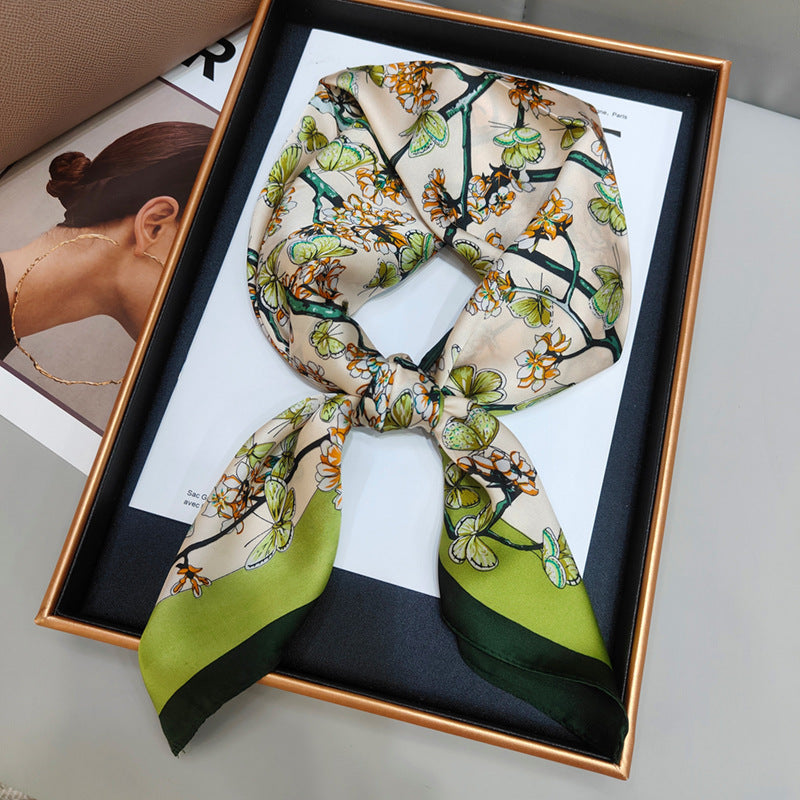 Silky Satin Printed Scarf
