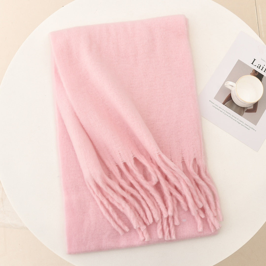 Mohair Solid Color Scarf