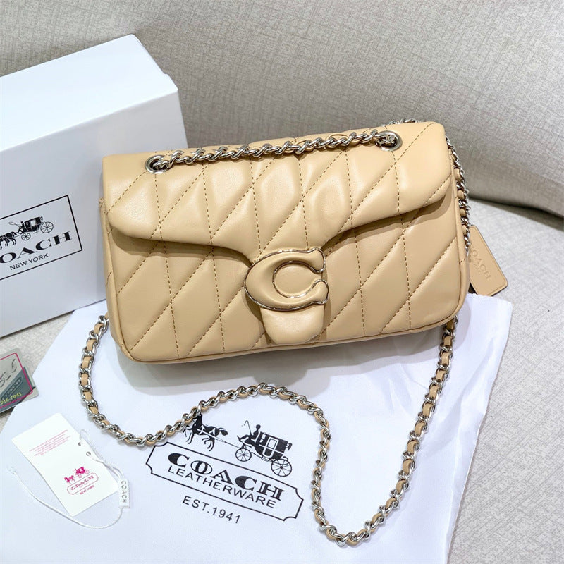 Ko C lambskin Tabby26 diamond lattice Dionysian bag light luxury fashion chain hand-to-hand crossbody shoulder armpit women's bag