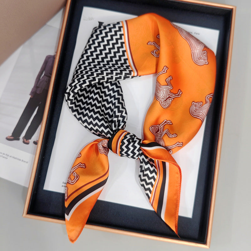 Silky Satin Printed Scarf