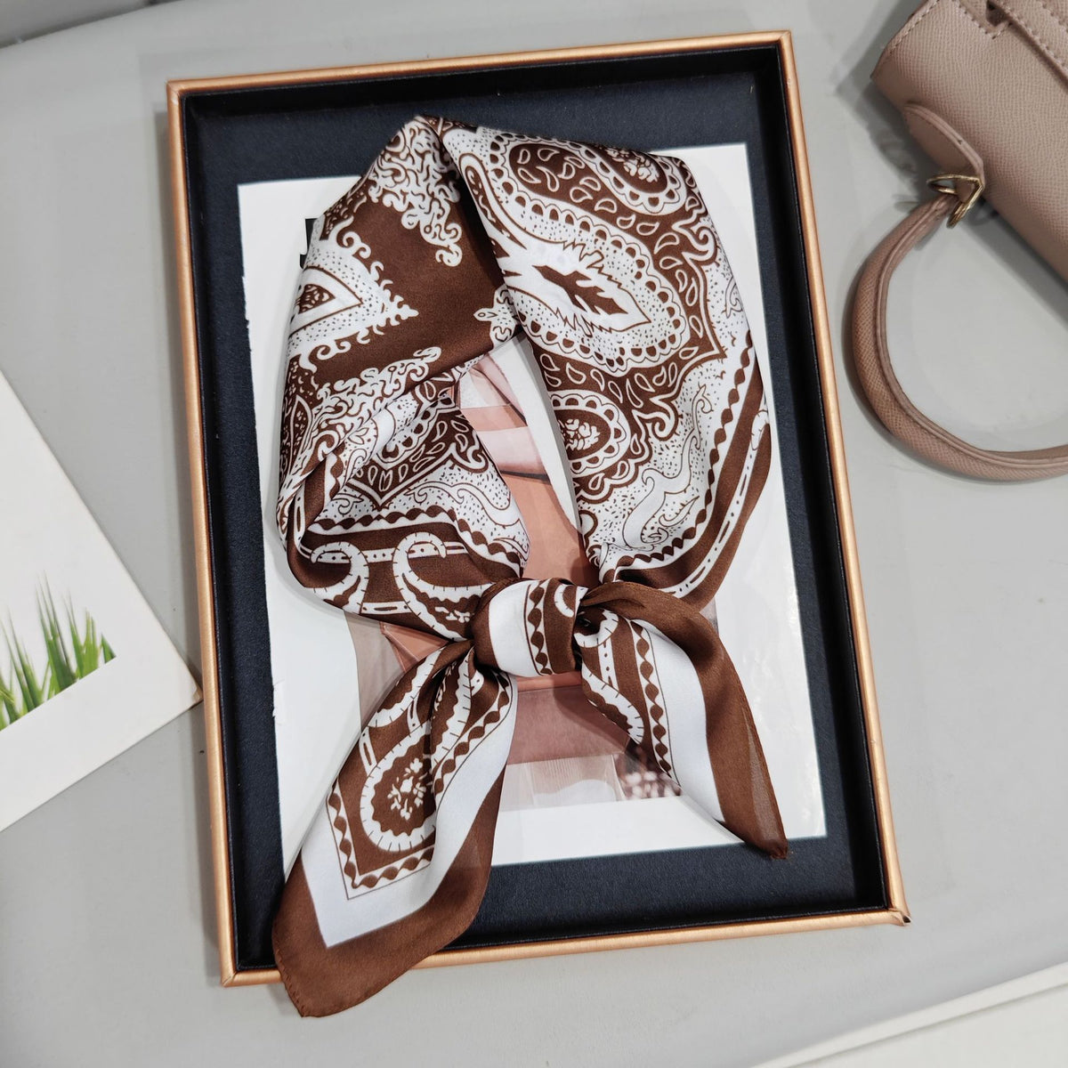 Silky Satin Printed Scarf