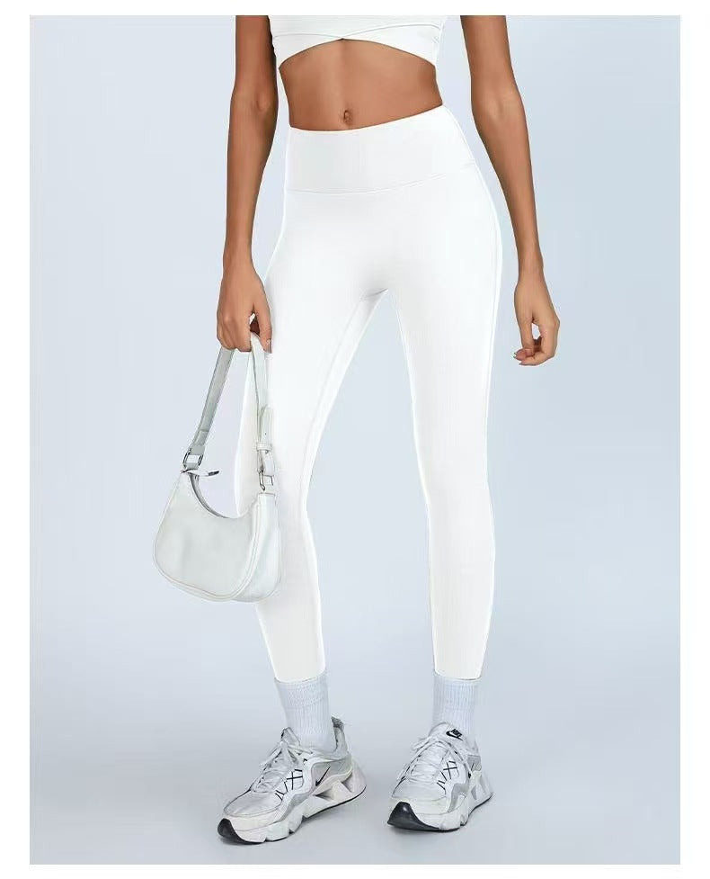 Women's yoga V-neck bra women's shockproof gathering bra high elasticity quick dry buttocks lifting sports fitness pants