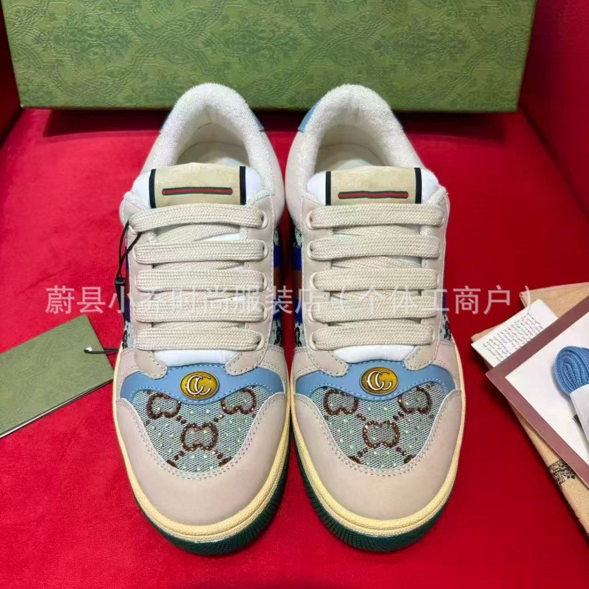 Guangzhou High-Quality Factory Direct Sale GG Family Dirty Shoes for Women 2025 New Casual Sports Shoes Suede White Sneakers for Women