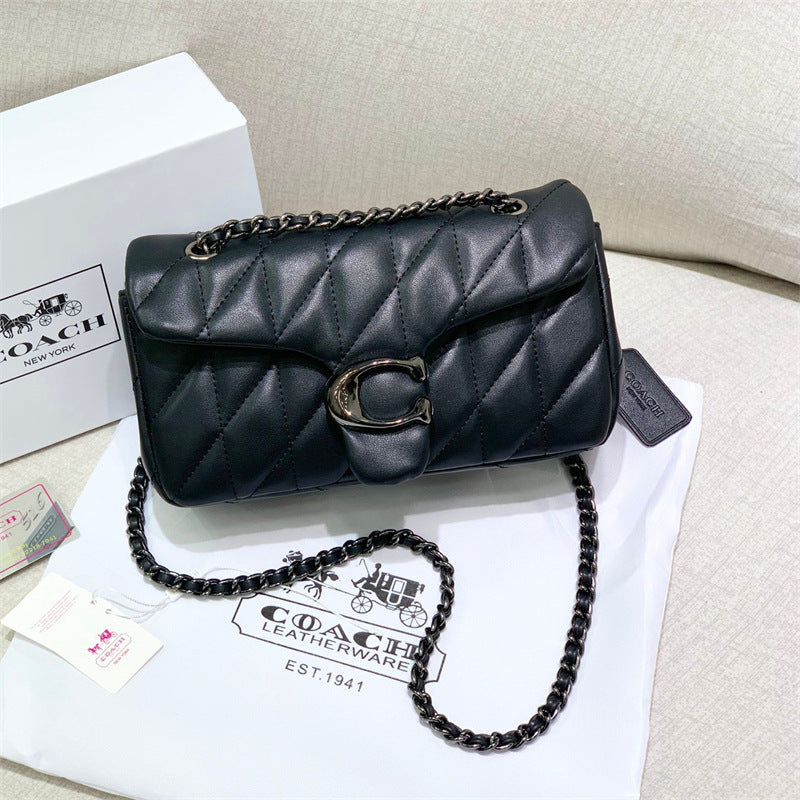 Ko C lambskin Tabby26 diamond lattice Dionysian bag light luxury fashion chain hand-to-hand crossbody shoulder armpit women's bag