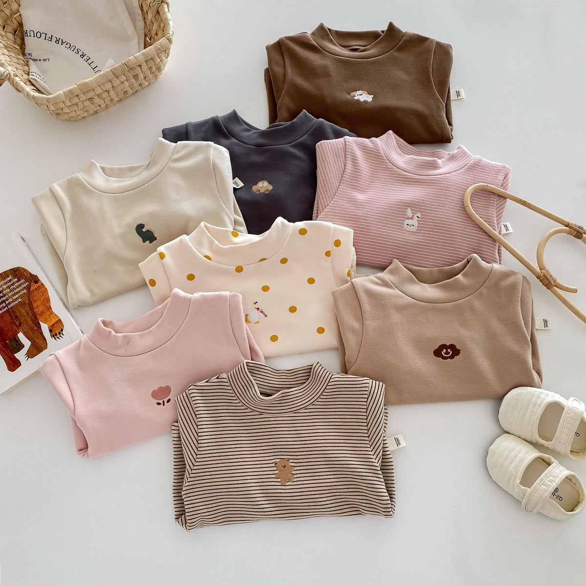 Children's German velvet base shirt 0-5 years old winter small left small right girl foreign style cartoon with boys' winter clothes AY648