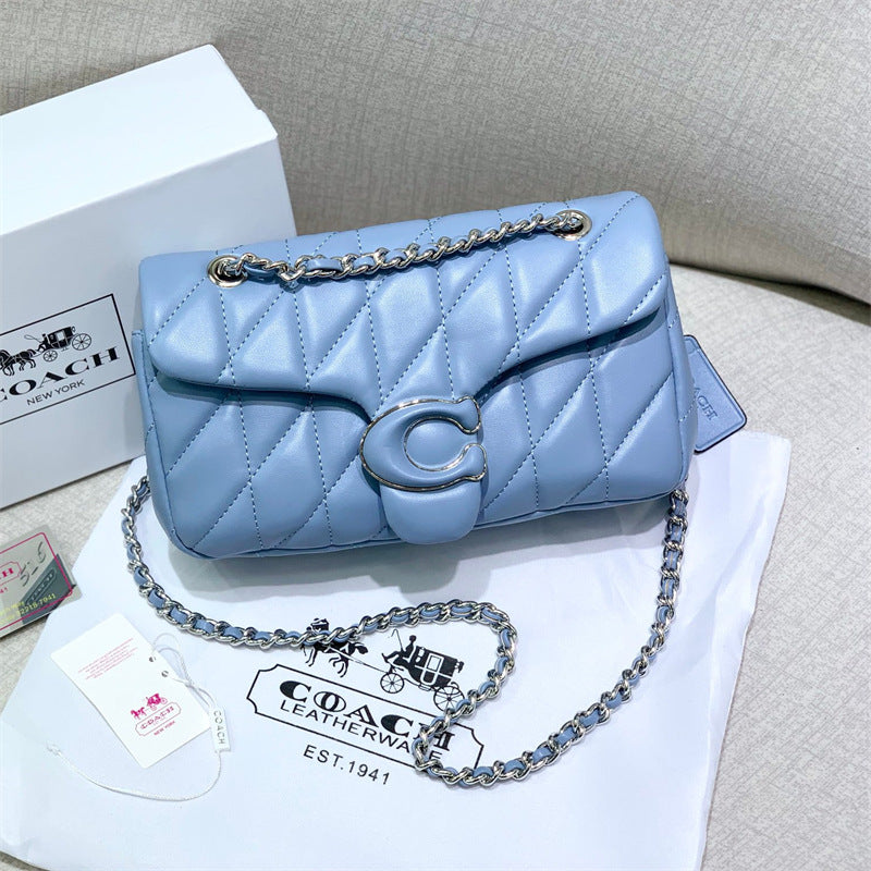 Ko C lambskin Tabby26 diamond lattice Dionysian bag light luxury fashion chain hand-to-hand crossbody shoulder armpit women's bag