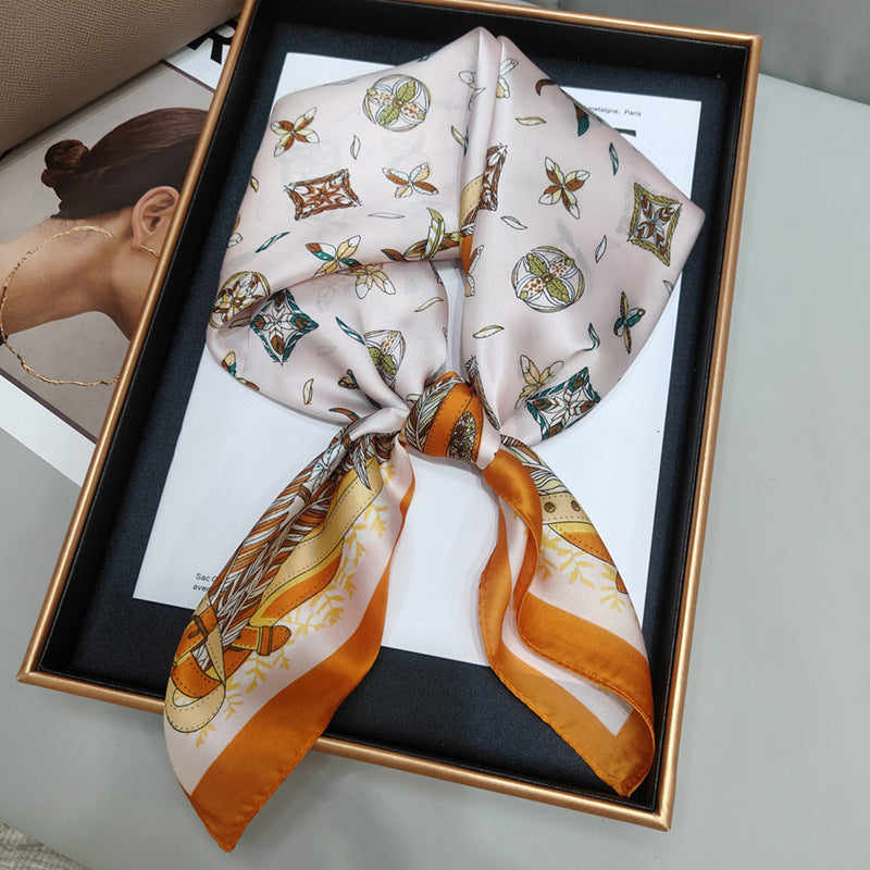 Silky Satin Printed Scarf