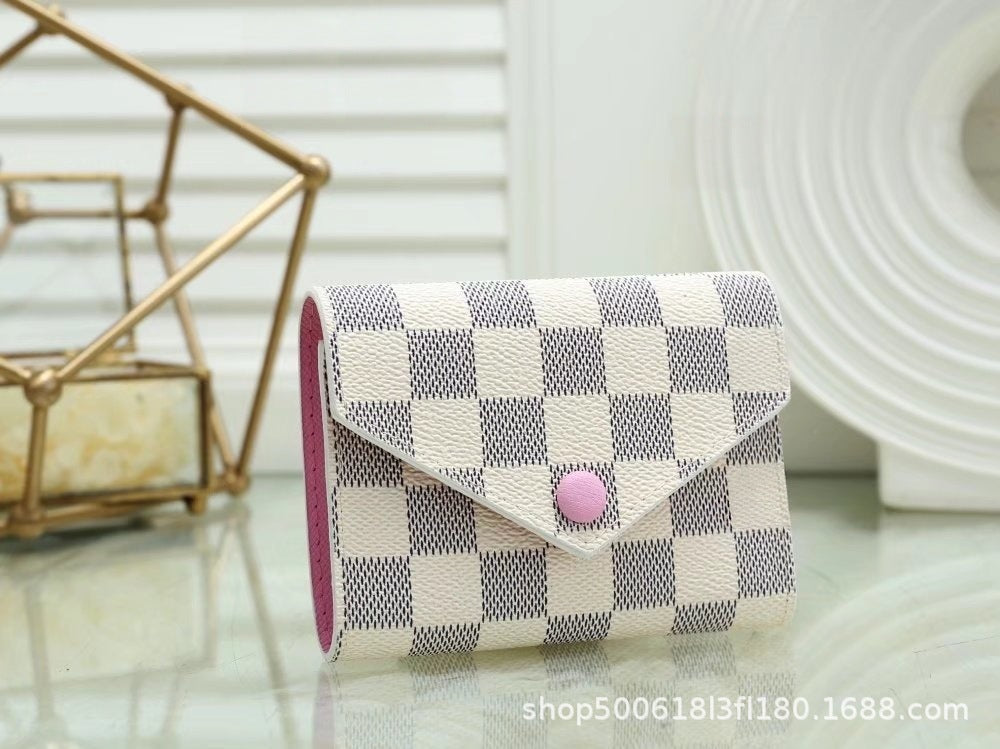 New Three-Fold Lao Huazi Classic European and American Fashion Style Women's Wallet, Coin Purse, Coin Purse 41938 Old Flower Card