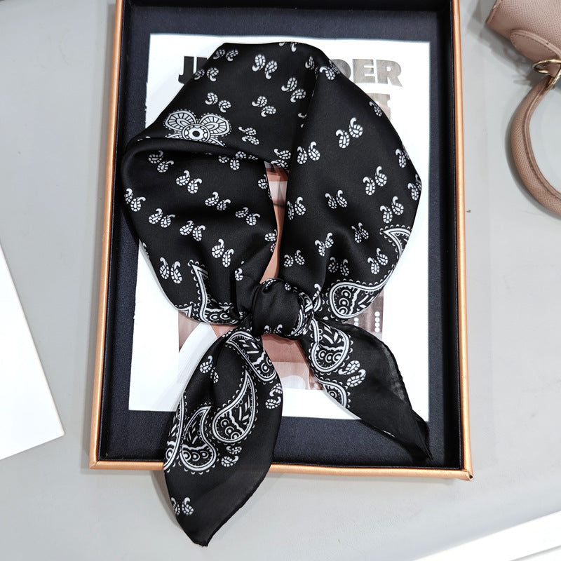 Silky Satin Printed Scarf