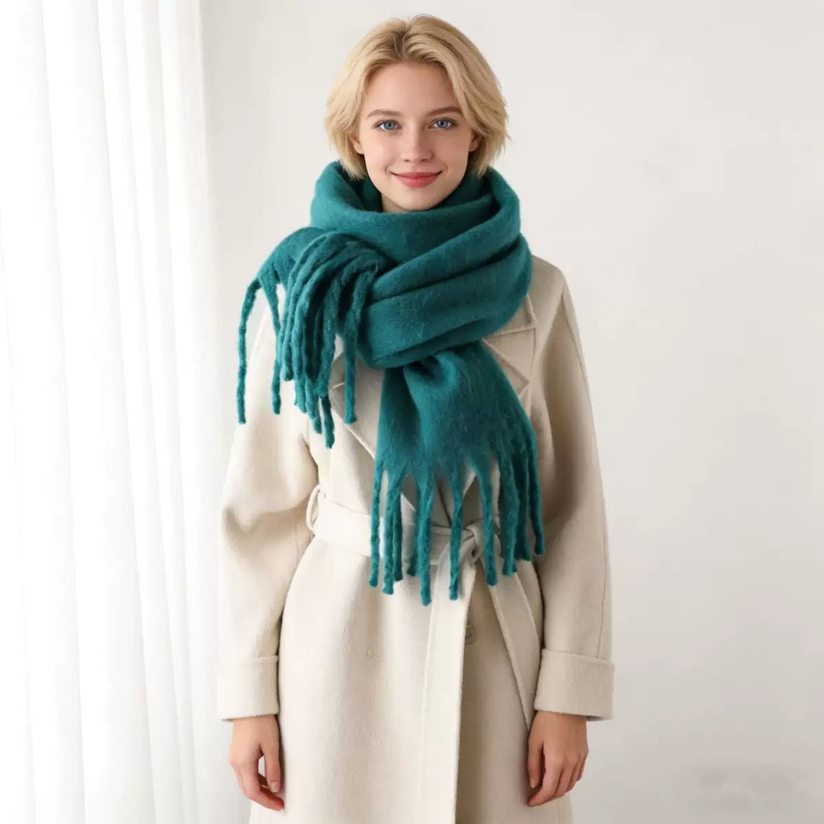 Mohair Solid Color Scarf