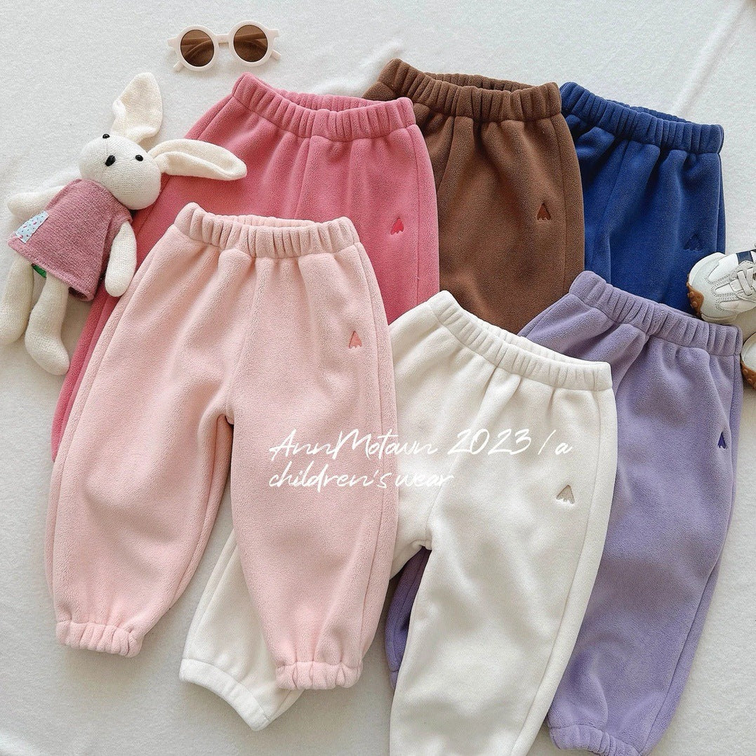 Sweet Xiaosi children's and girls' set, autumn/winter 2026 new little girl fleece jacket, children's fleece-lined warmth