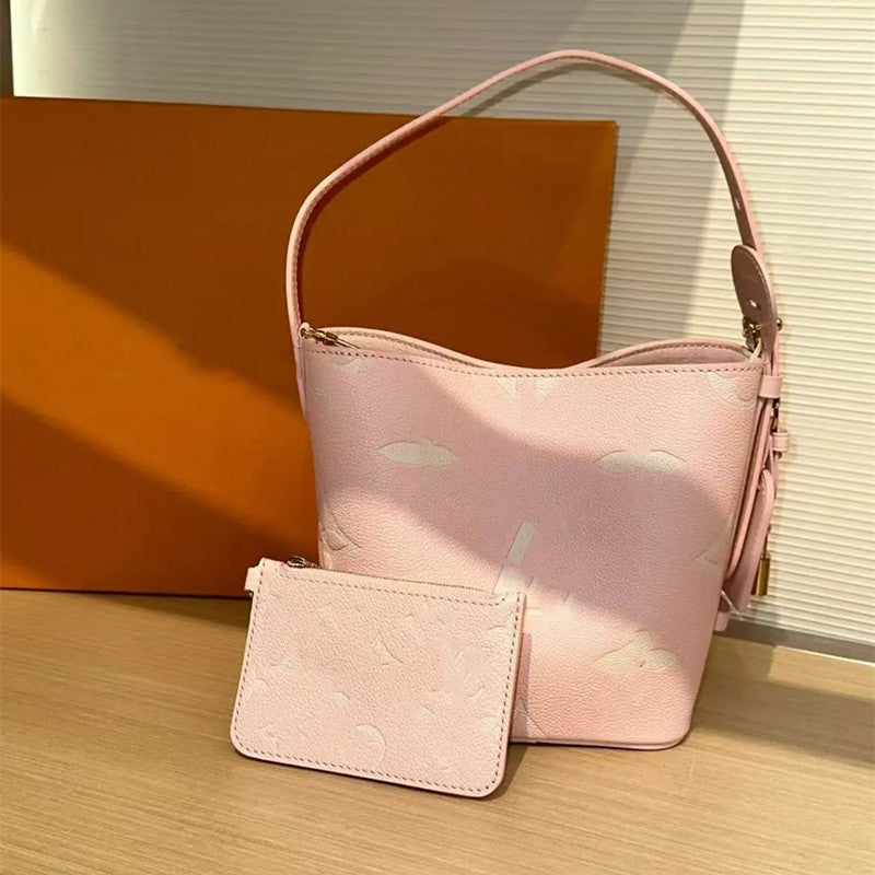 New leather bucket bb high-end bag