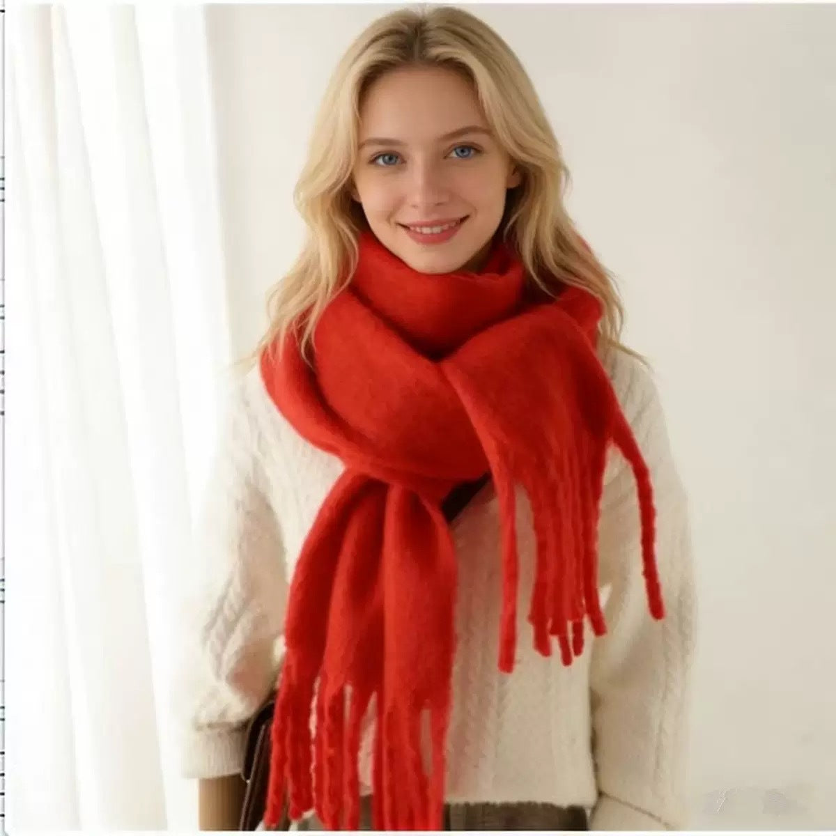 Mohair Solid Color Scarf