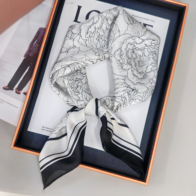 Silky Satin Printed Scarf