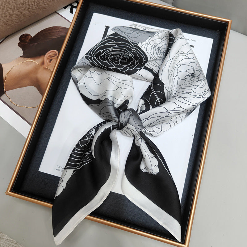 Silky Satin Printed Scarf