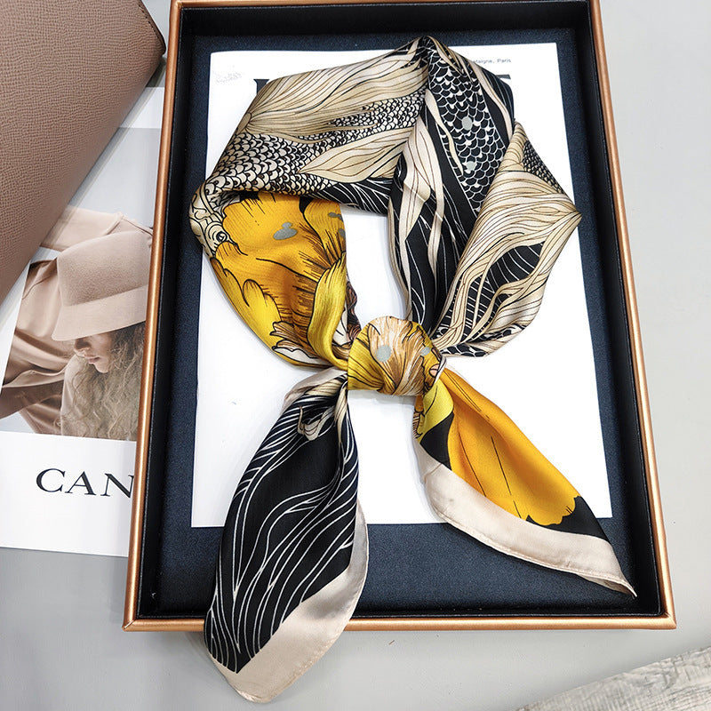 Silky Satin Printed Scarf