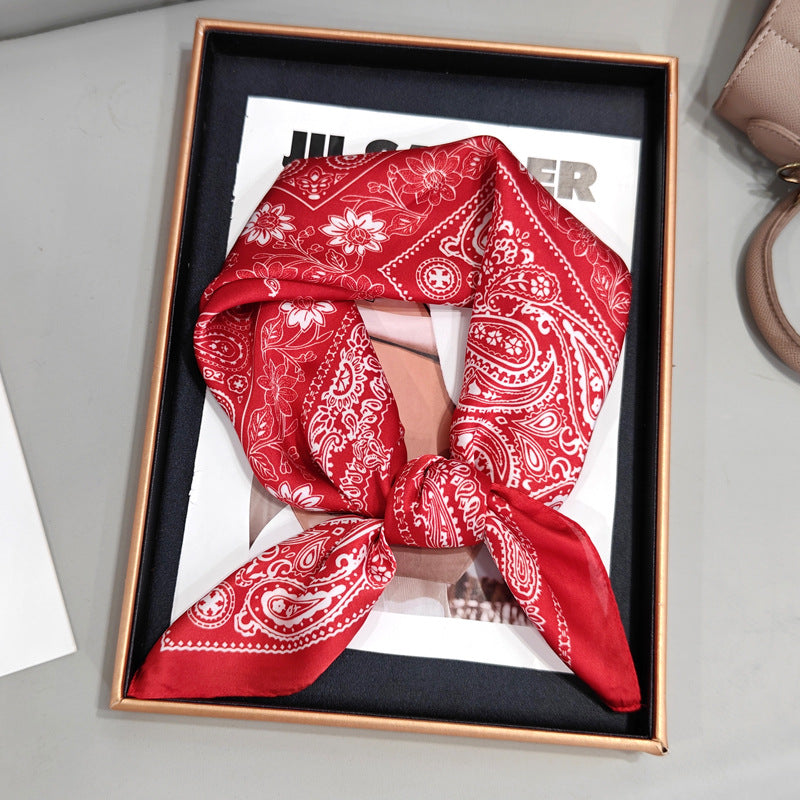 Silky Satin Printed Scarf