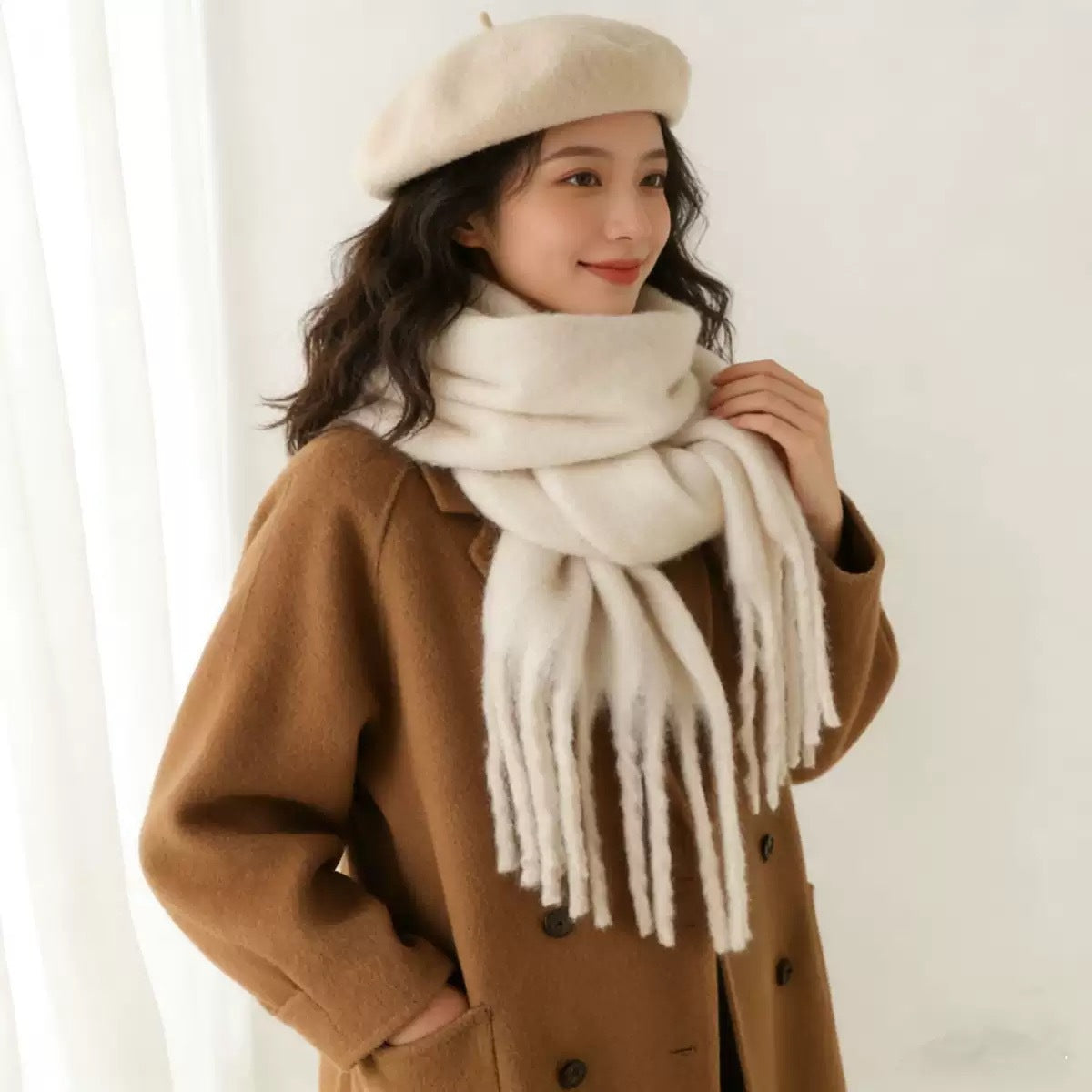 Mohair Solid Color Scarf