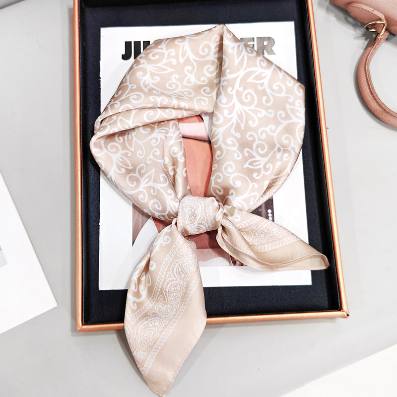 Silky Satin Printed Scarf