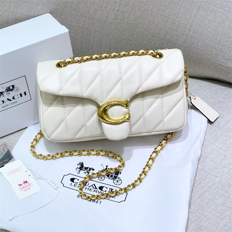 Ko C lambskin Tabby26 diamond lattice Dionysian bag light luxury fashion chain hand-to-hand crossbody shoulder armpit women's bag