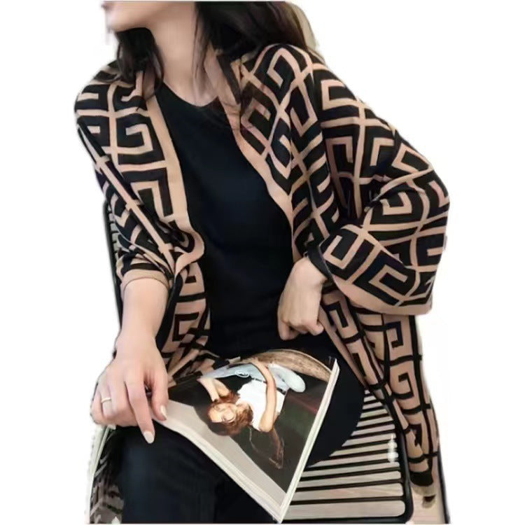 Autumn and winter scarf, new Korean version of Dongdaemun trendy warm scarf, women's shawl, dual-purpose fashion, high-end versatile