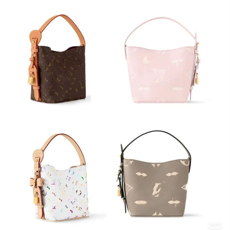 New leather bucket bb high-end bag