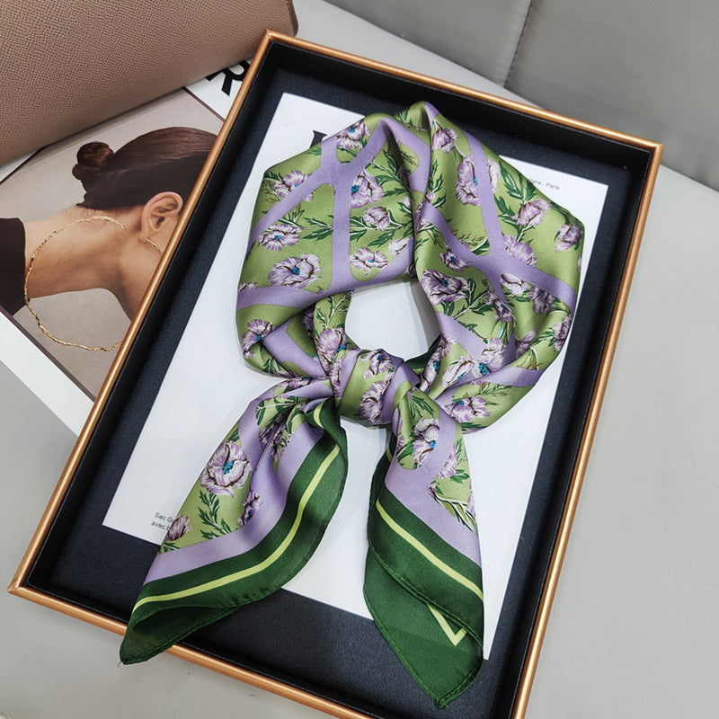 Silky Satin Printed Scarf