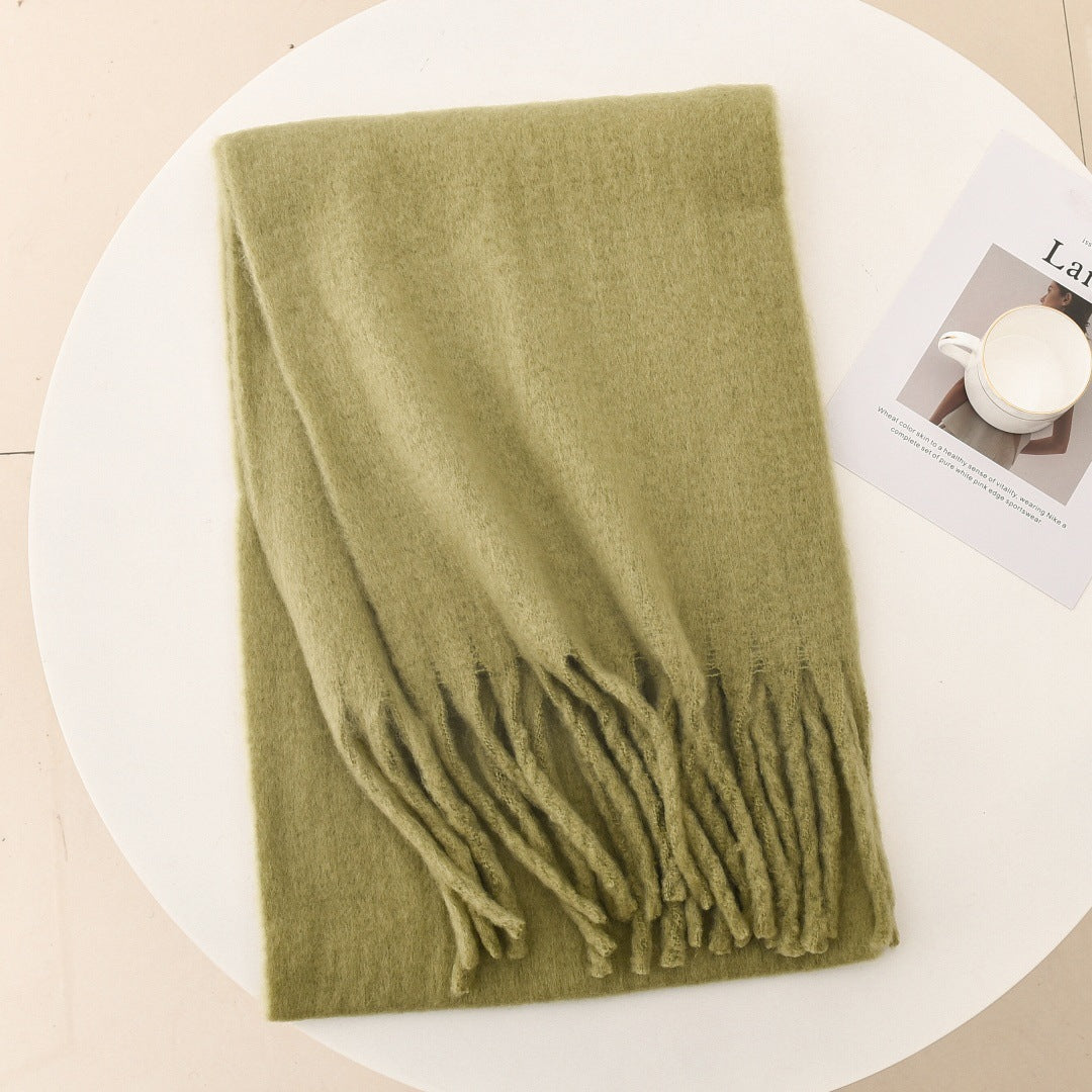 Mohair Solid Color Scarf