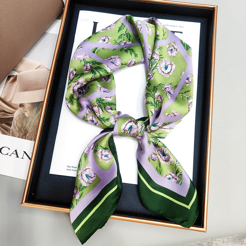 Silky Satin Printed Scarf
