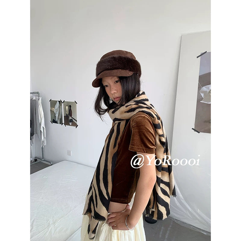 Retro Premium Zebra Pattern Scarf