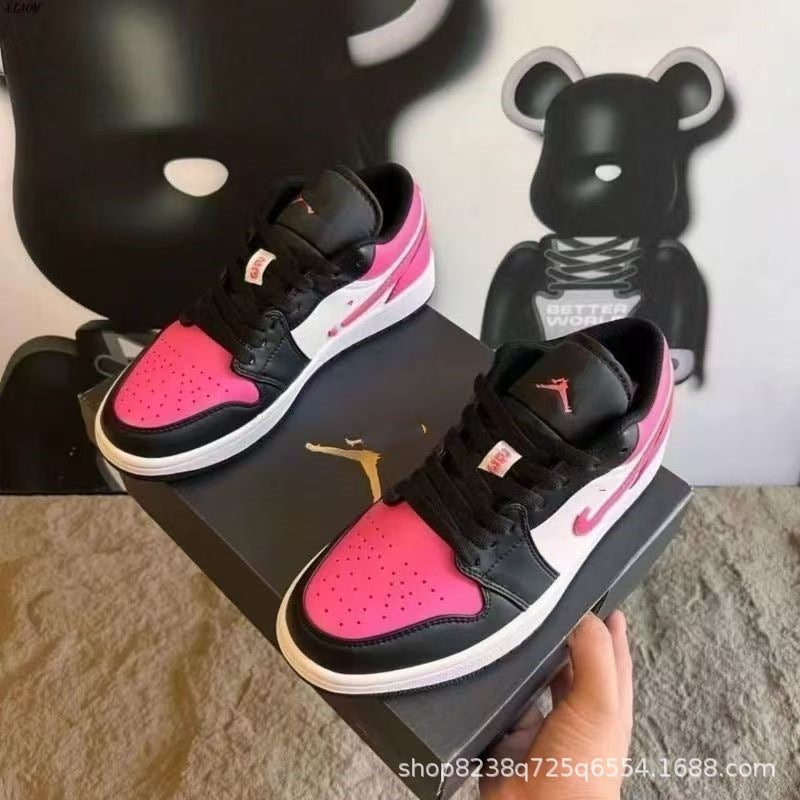 Putian Pure Original High-Quality Spring/Summer New Qiao 1 Hot Watermelon Pink Aj Men's and Women's Shoes Campus Trendy Casual Board
