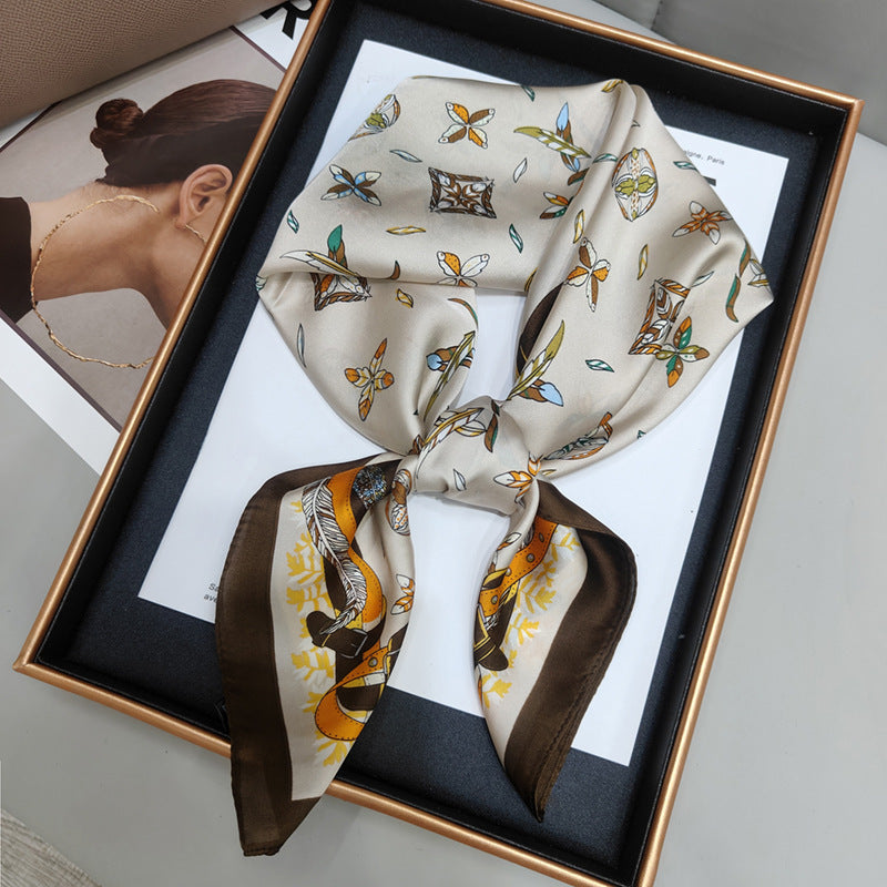 Silky Satin Printed Scarf