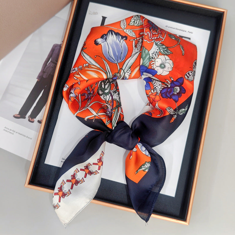 Silky Satin Printed Scarf