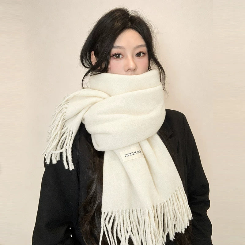 Gray high-end imitation cashmere shawl/scarf