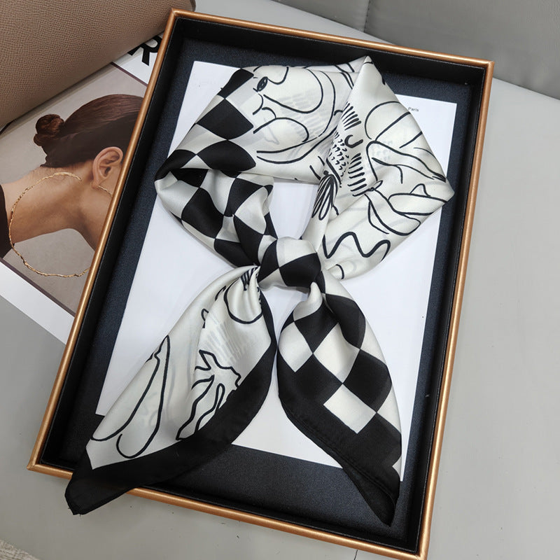 Silky Satin Printed Scarf