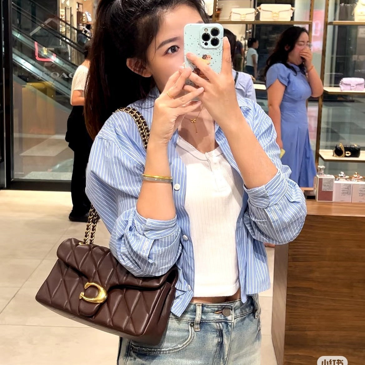 Ko C lambskin Tabby26 diamond lattice Dionysian bag light luxury fashion chain hand-to-hand crossbody shoulder armpit women's bag