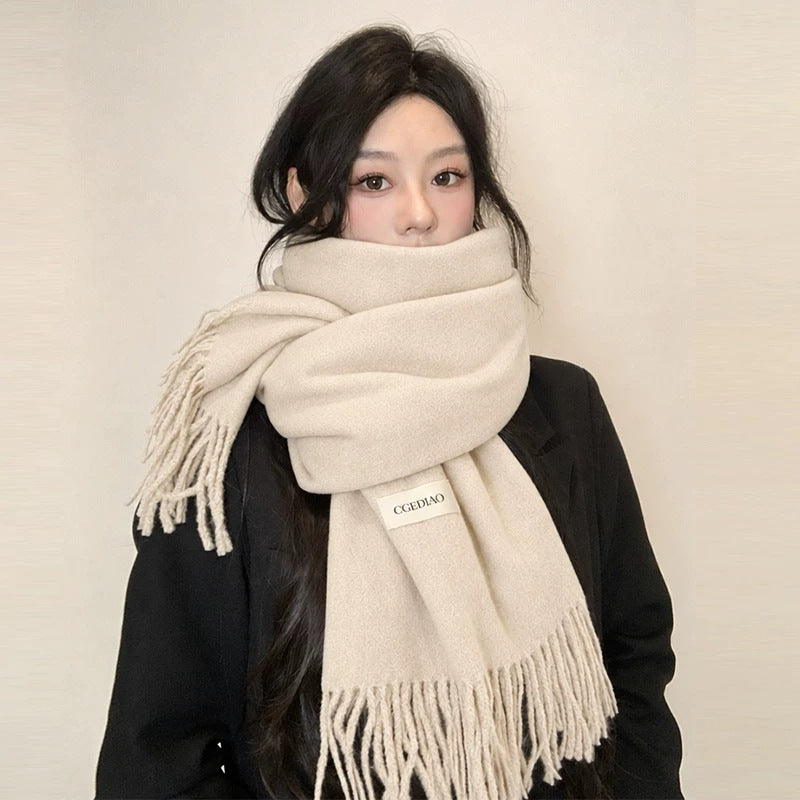 Gray high-end imitation cashmere shawl/scarf